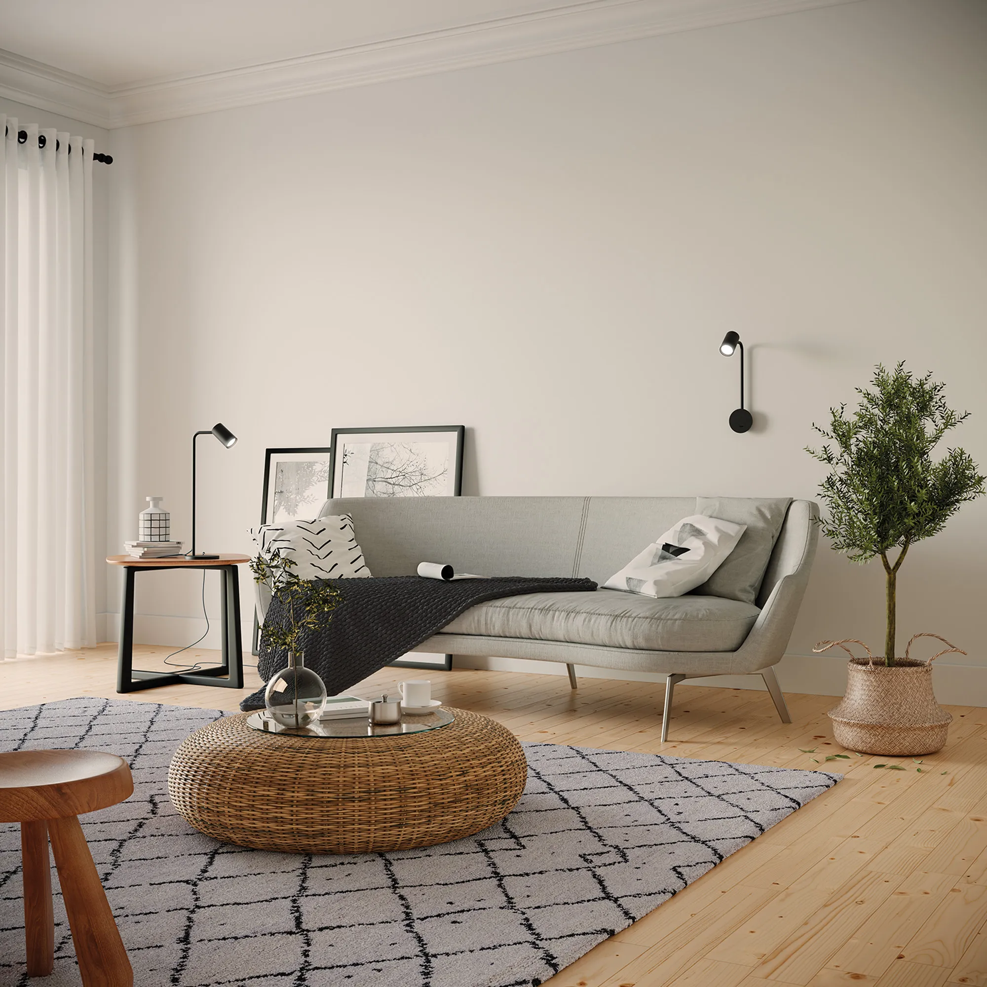 Sal Matt Black Wall Lights Mantra Fusion Armed Wall Lights